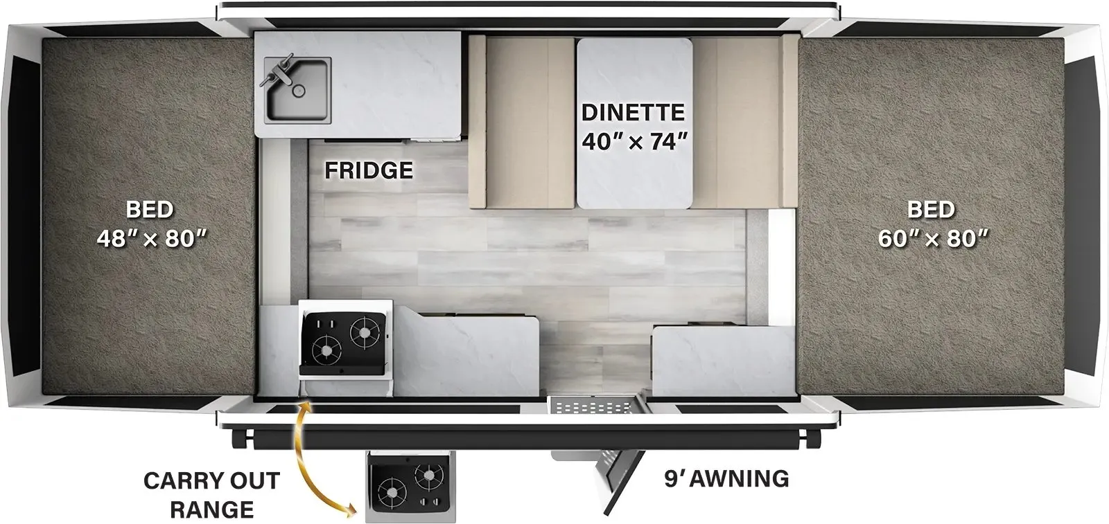 2024 Forest River Flagstaff 206LTD - Floor plan