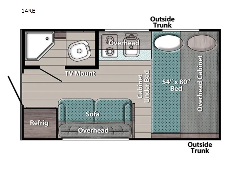 2023 Gulf Stream RV Ameri-Lite Super Lite 14RE - Floor plan