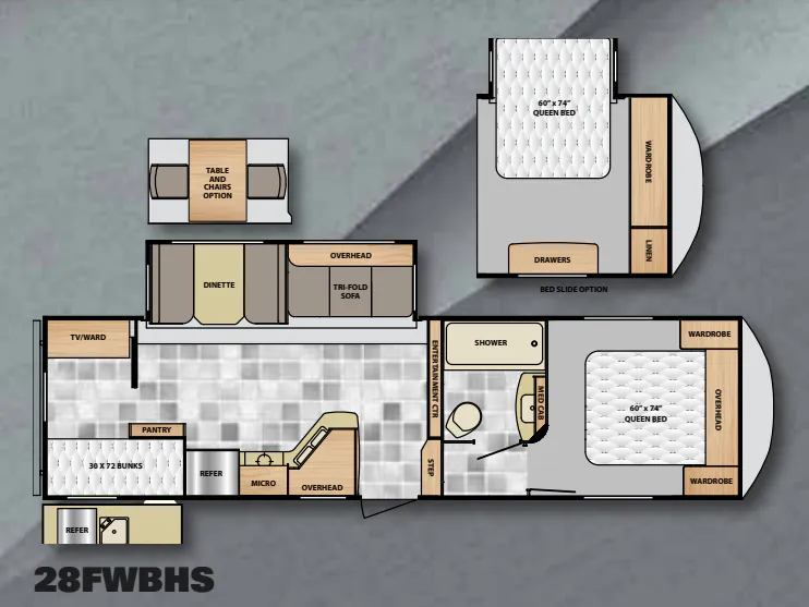 Winnebago Voyage 28FWBHS floor plan