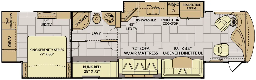 Fleetwood Discovery LXE 40G floor plan