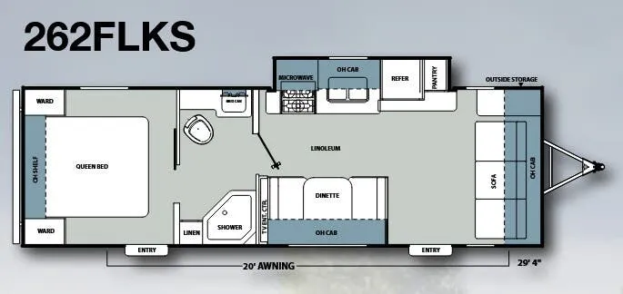 Coachmen Catalina Santara 262FLKS floor plan