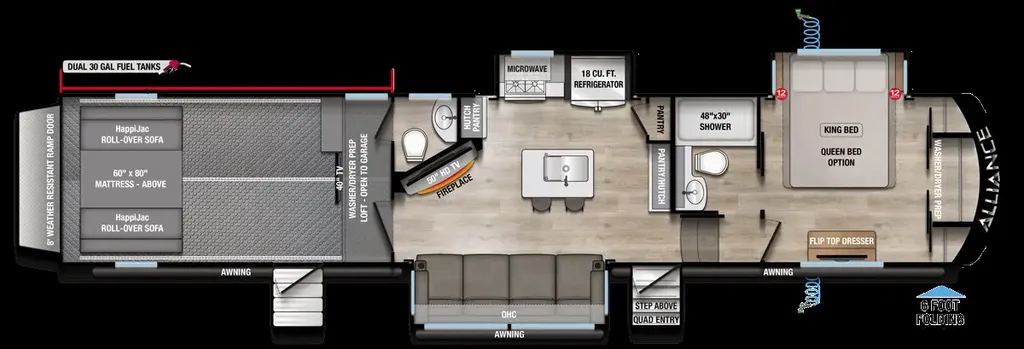 2026 Alliance RV Valor 41V16 floor plan