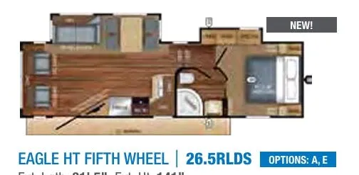 Jayco Eagle HT 265RLDS floor plan