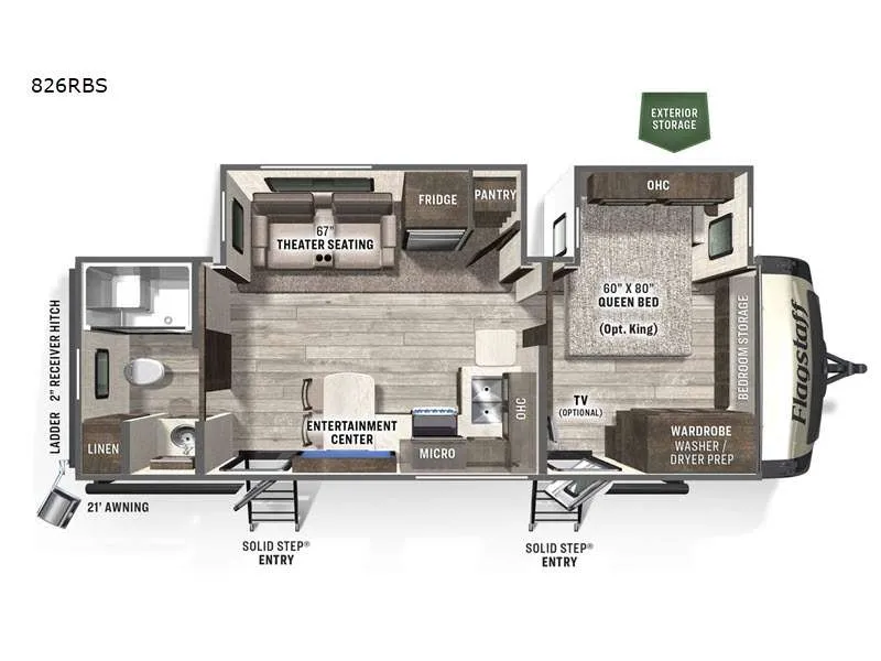 2022 Forest River Flagstaff Classic 826RBS - Floor plan