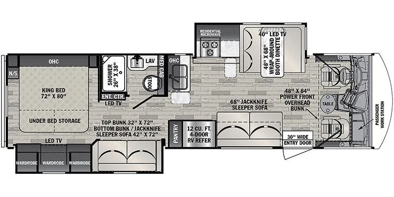 2023 Forest River FR3 32DS floor plan