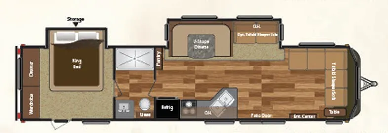 Keystone Hideout 38FDDS floor plan