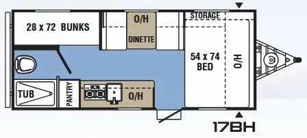 Coachmen Clipper 17BH floor plan
