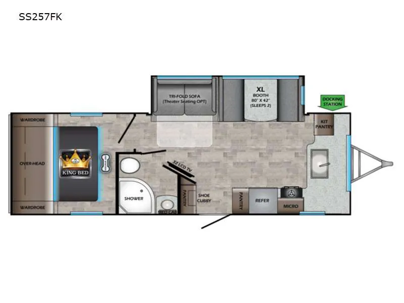 2021 CrossRoads Sunset Trail Super Lite 257FK - Floor plan