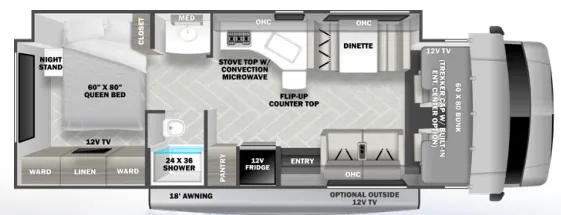 Forest River Sunseeker Classic 3050S floor plan