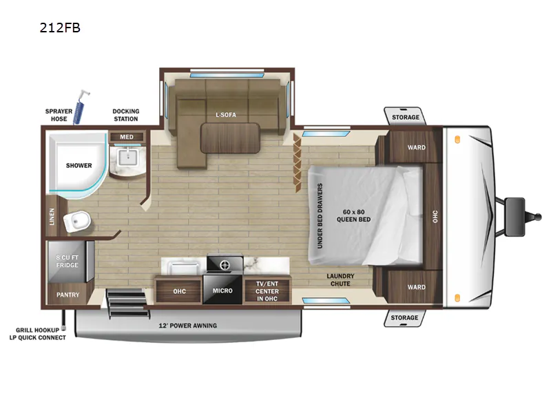 2023 Highland Ridge Mesa Ridge S-Lite 212FB - Floor plan