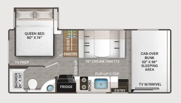Thor Motor Coach Quantum LZ22 floor plan
