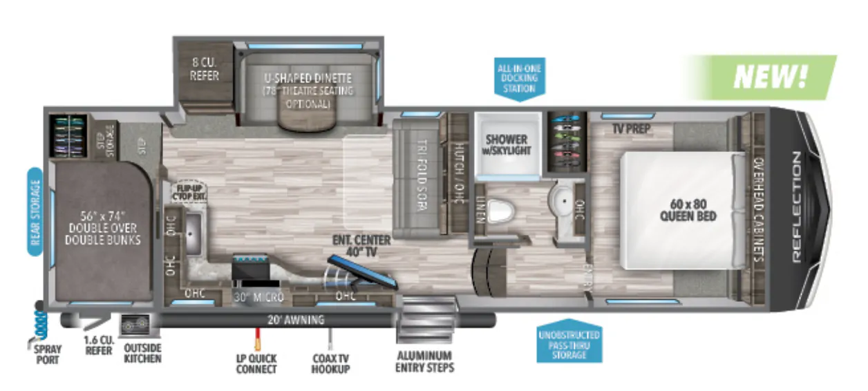 2021 Grand Design Reflection 150 Series 278BH - Floor plan