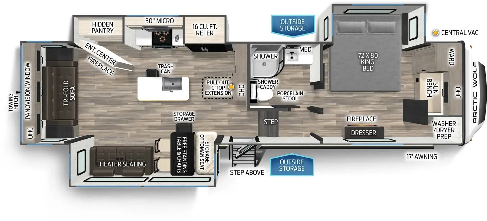 Forest River Cherokee Arctic Wolf 3250SUITE floor plan