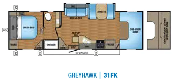 Jayco Greyhawk 31FK floor plan