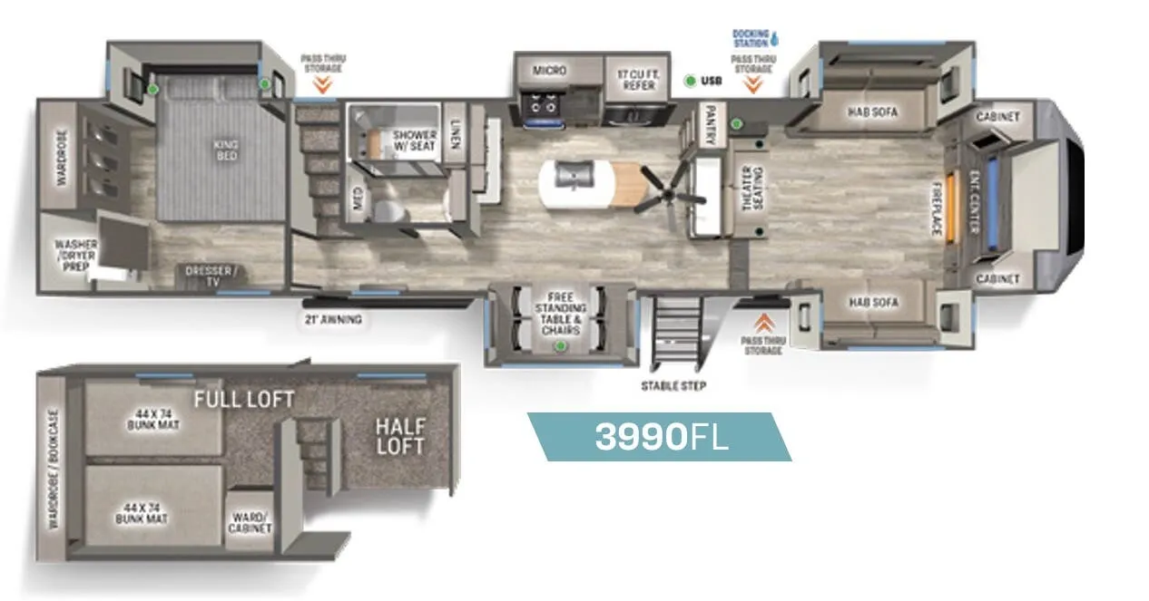 2024 Forest River Sierra 3990FL - Floor plan