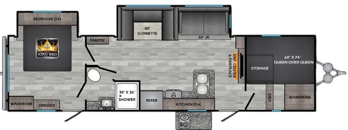 CrossRoads Zinger 320FB floor plan