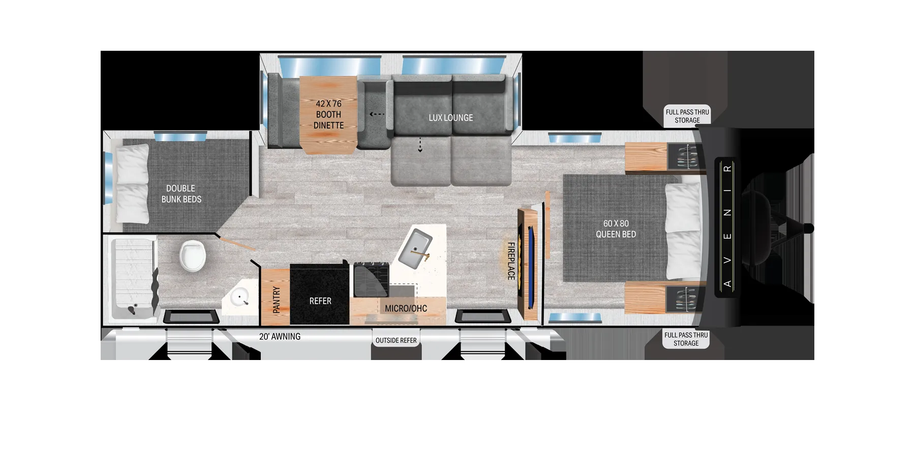 Cruiser RV Avenir 27BH floor plan