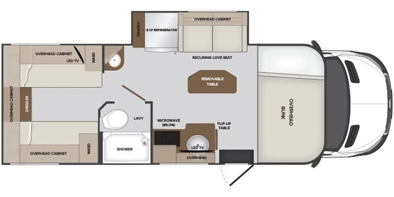Holiday Rambler Element 25T floor plan