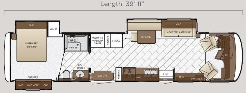 Newmar Canyon Star 3911 floor plan
