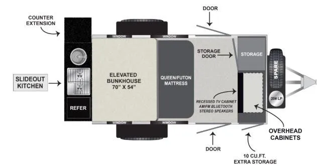 Encore RV ROG 12BH floor plan