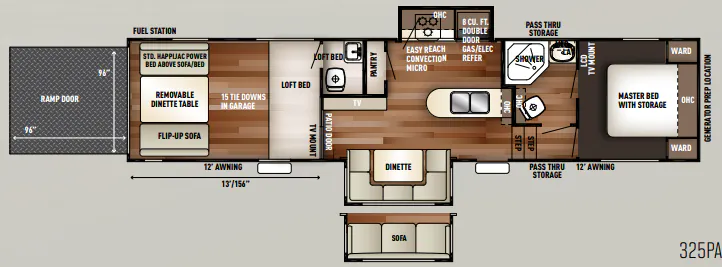 Forest River Cherokee Wolf Pack 325PACK13 floor plan