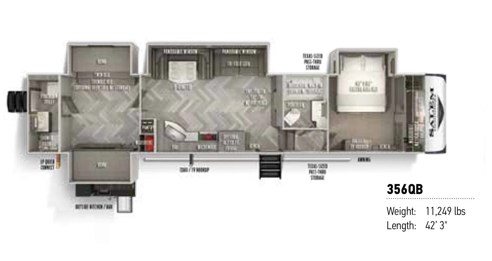 Forest River Salem Hemisphere 356QB floor plan