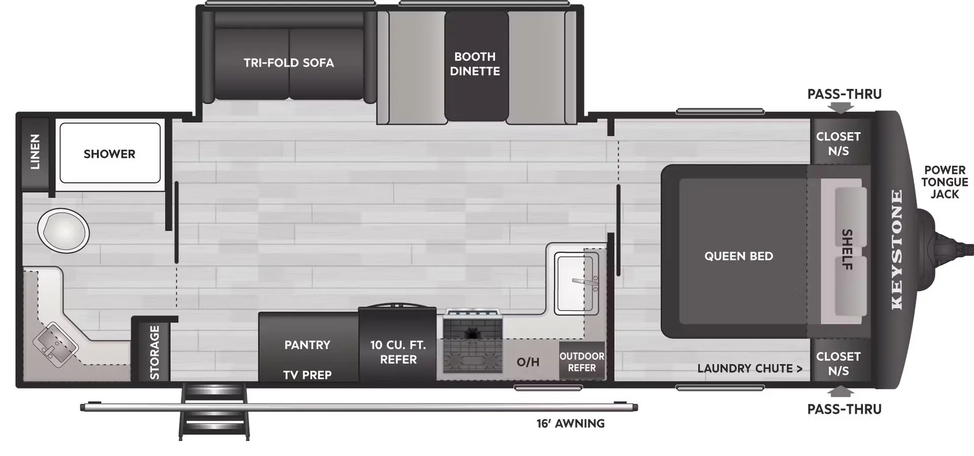 Keystone Hideout Cottage 24RBS floor plan