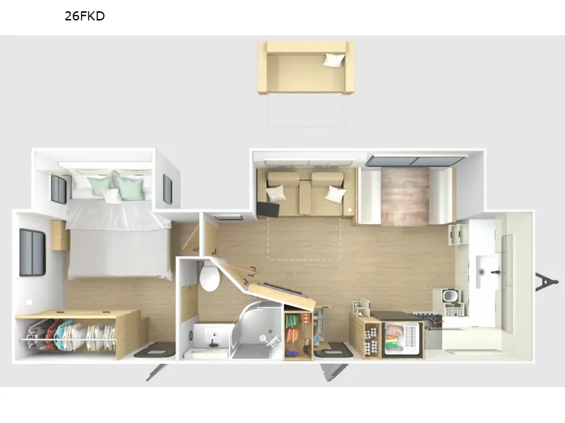 2026 Winnebago Thrive 26FKD floor plan
