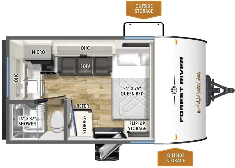 2026 Forest River Puma Camping Edition 121RKCE - Floor plan