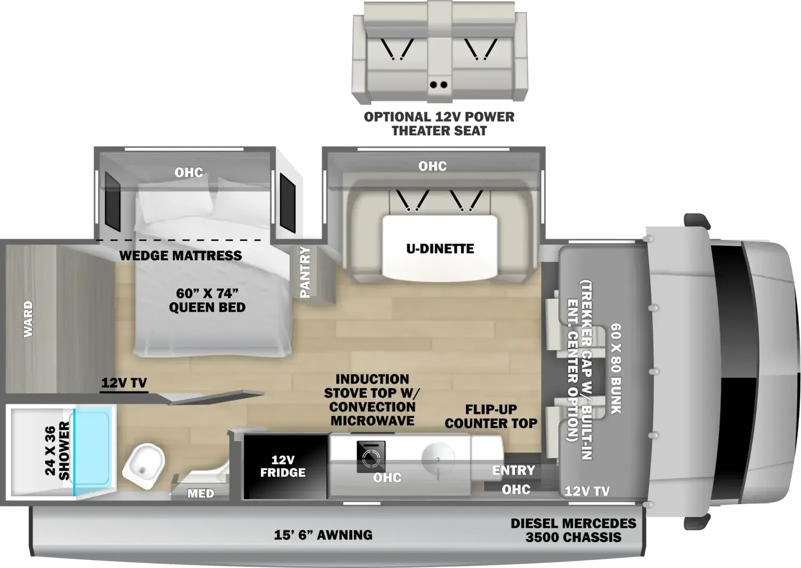 Forest River Forester MBS 2401BDS floor plan