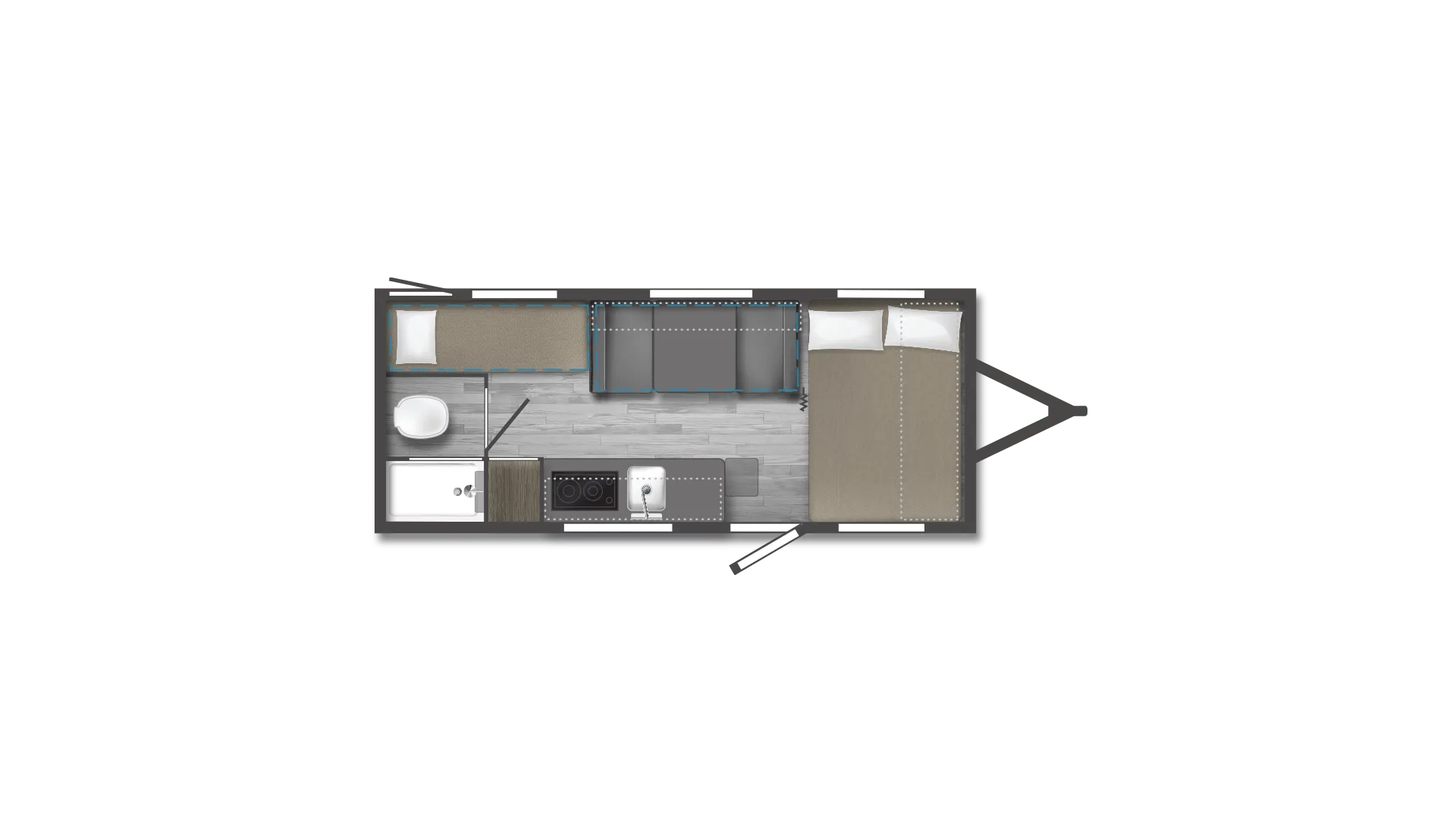 Winnebago Micro Minnie 1700BH floor plan