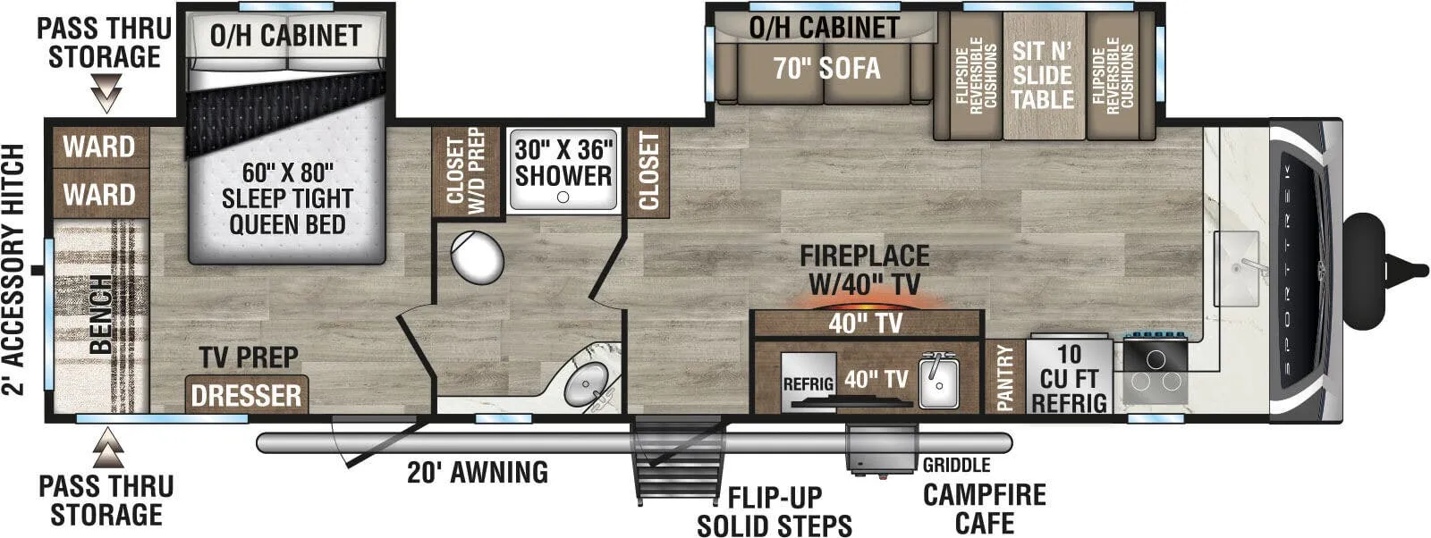 2026 Venture RV SportTrek ST302VFK - Floor plan