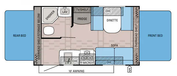 Jayco Jay Feather X17Z floor plan