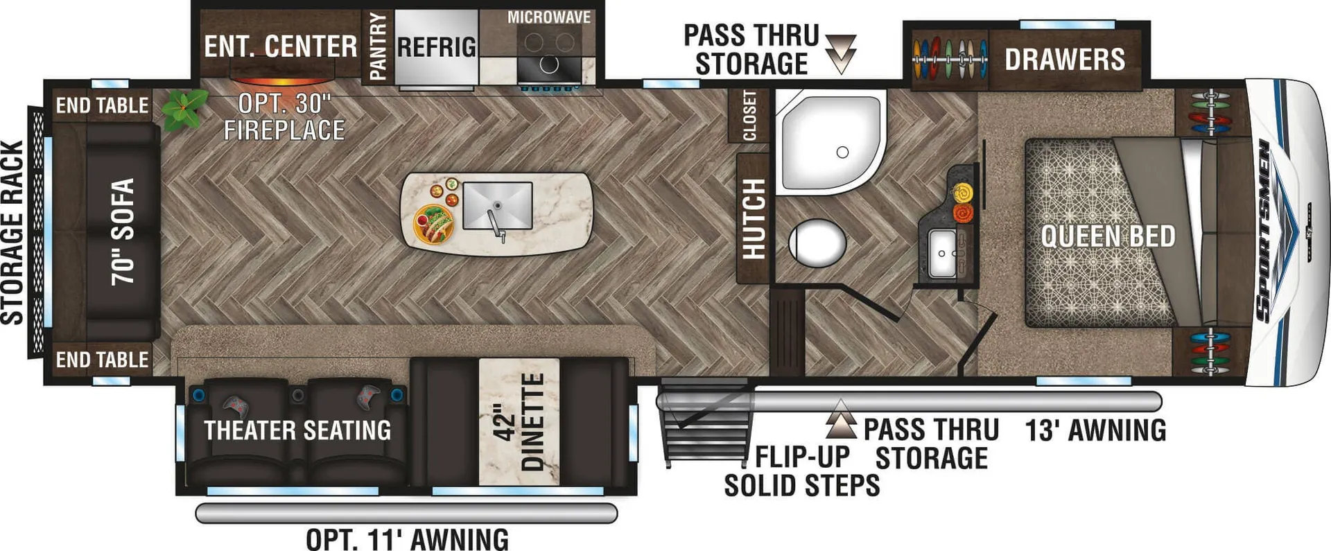 K-Z Sportsmen 303RL floor plan