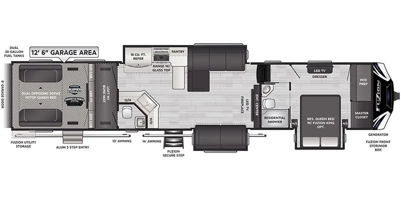 2021 Keystone Fuzion 429 - Floor plan