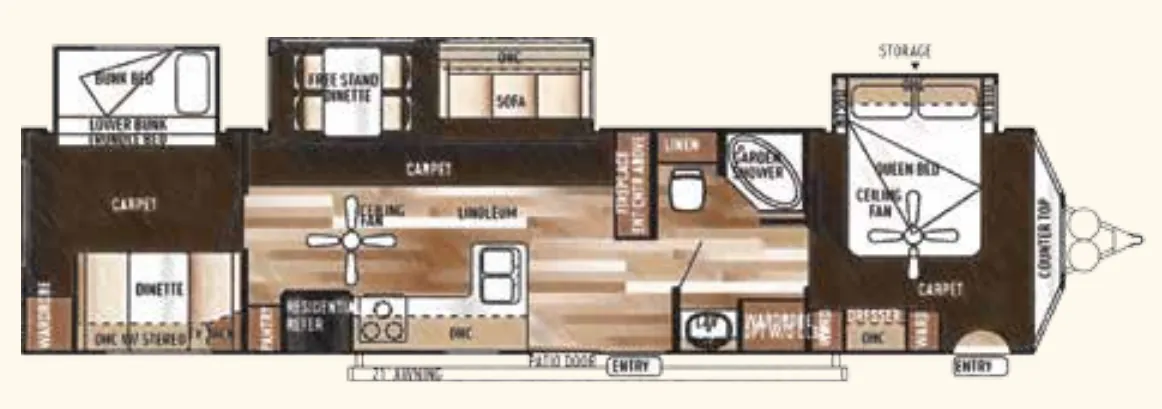 Forest River Salem Villa Estate 404FB floor plan