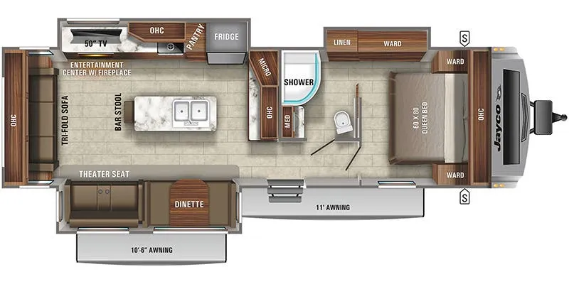2020 Jayco White Hawk 32RL floor plan