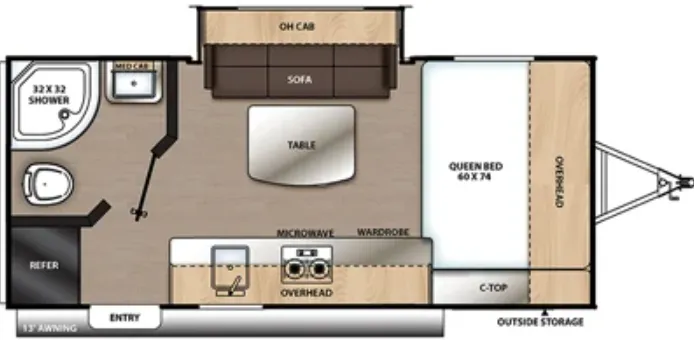 Coachmen Catalina Summit Series 7 7 174FQS floor plan