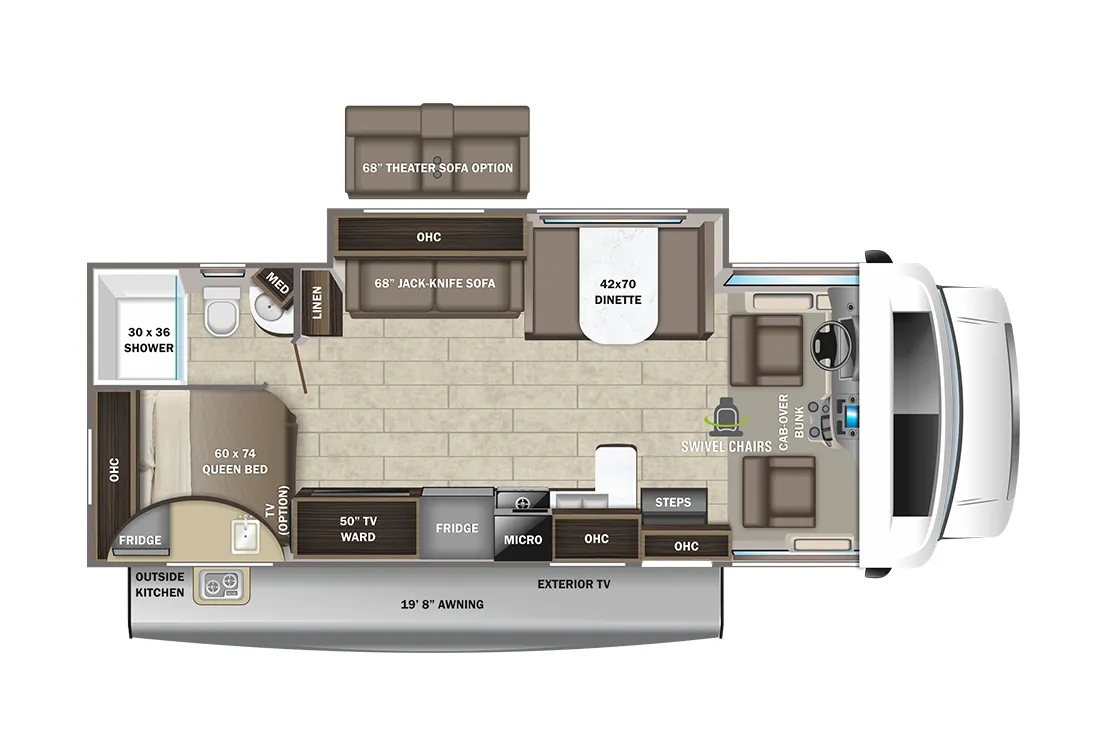 Entegra Coach Odyssey 25R floor plan