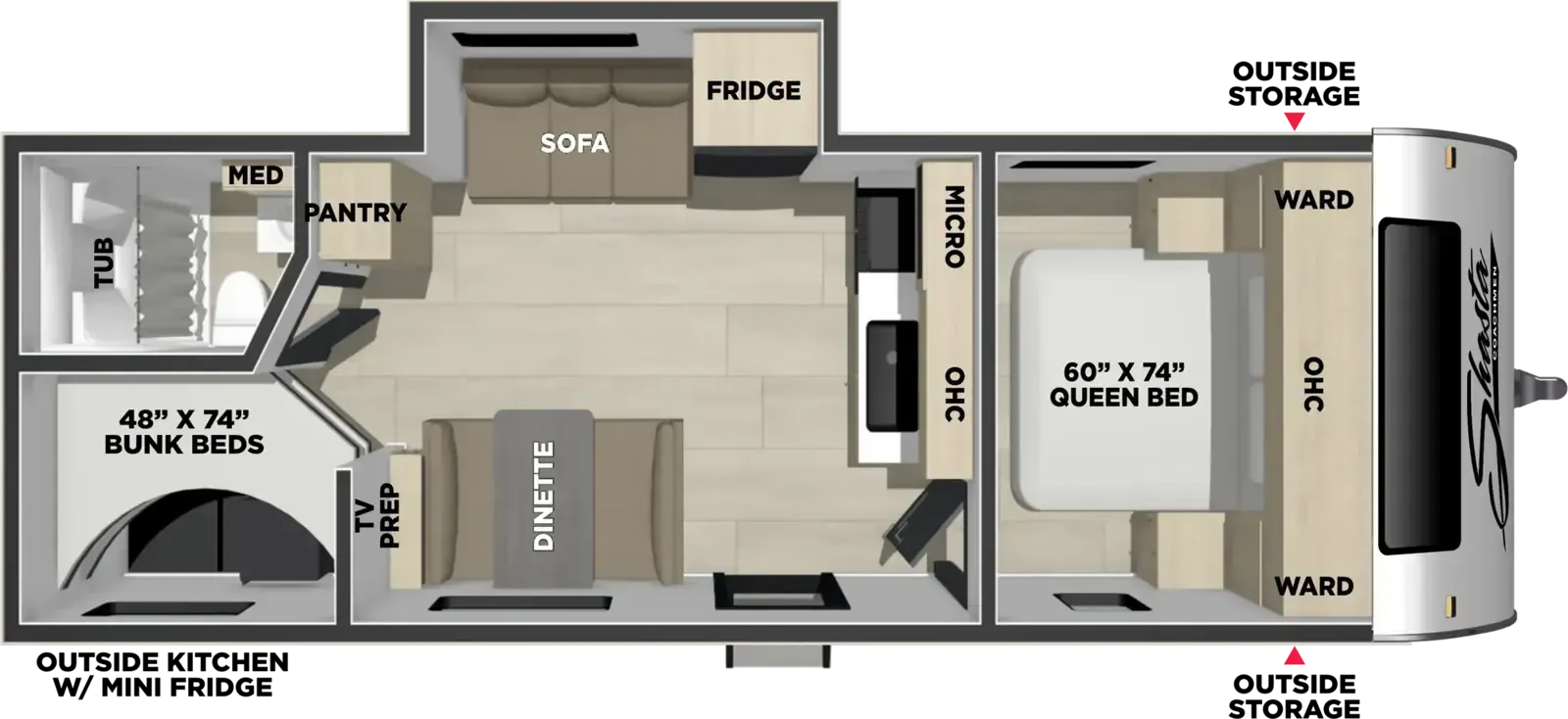 Shasta I-5 5 525RS floor plan