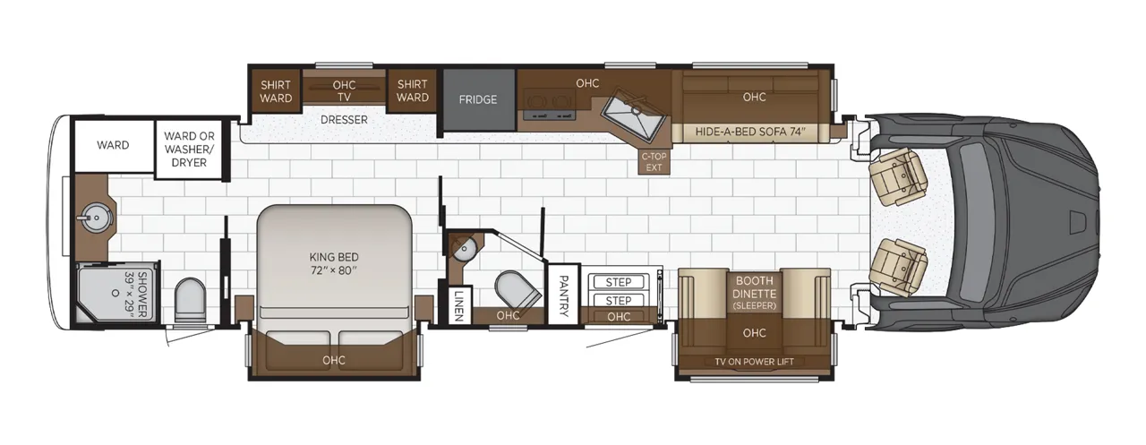 Newmar Super Star 4059 floor plan