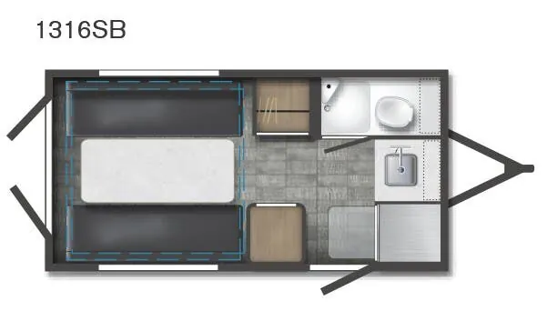Winnebago HIKE 100 FLX 1316SB floor plan