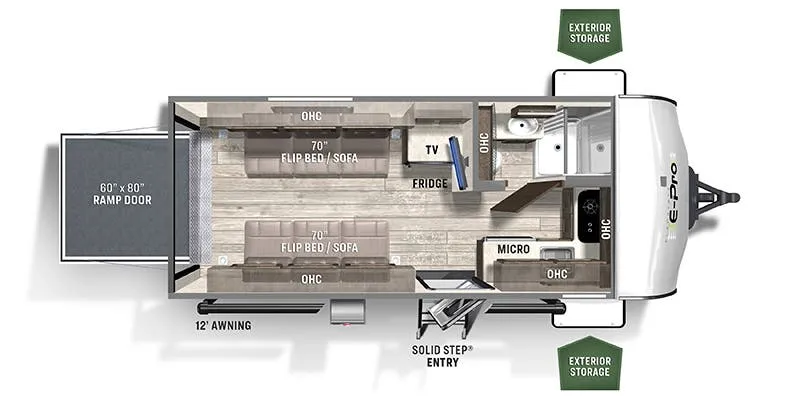 Forest River Flagstaff E-Pro E19TH floor plan