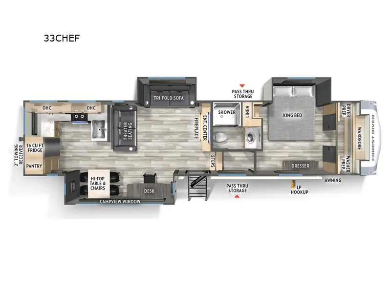 2025 Forest River Cardinal 33CHEF - Floor plan