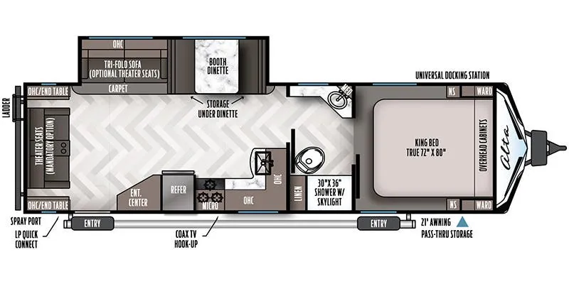 2021 East to West Alta 2850KRL floor plan