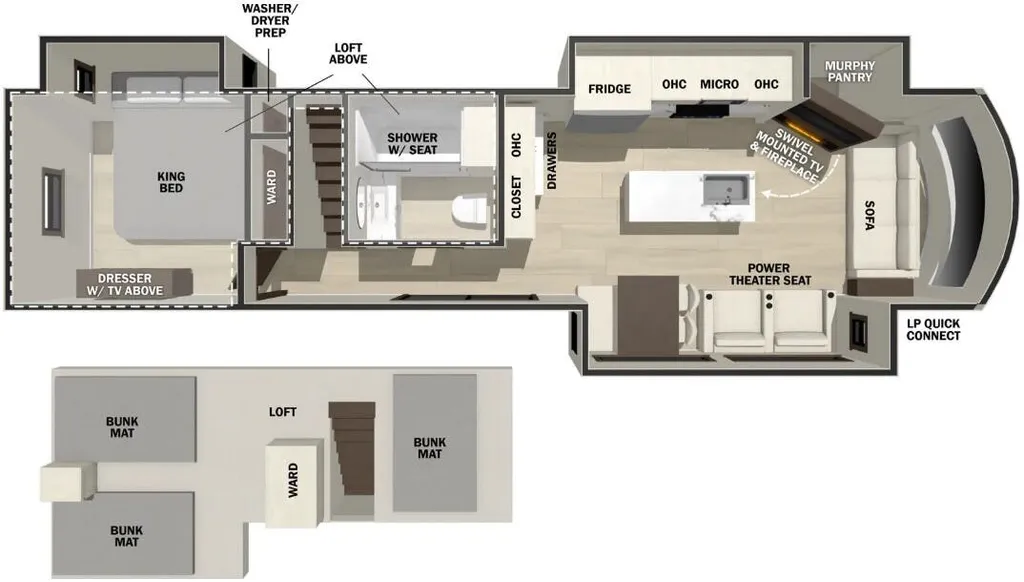 2027 Forest River Cedar Creek Cottage 40CDL floor plan
