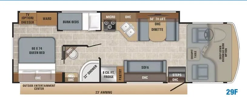 Jayco Alante 29F floor plan