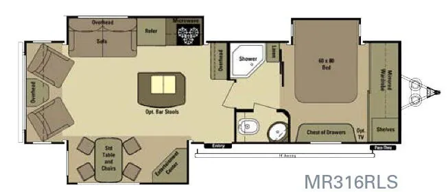Highland Ridge Mesa Ridge MR316RLS floor plan