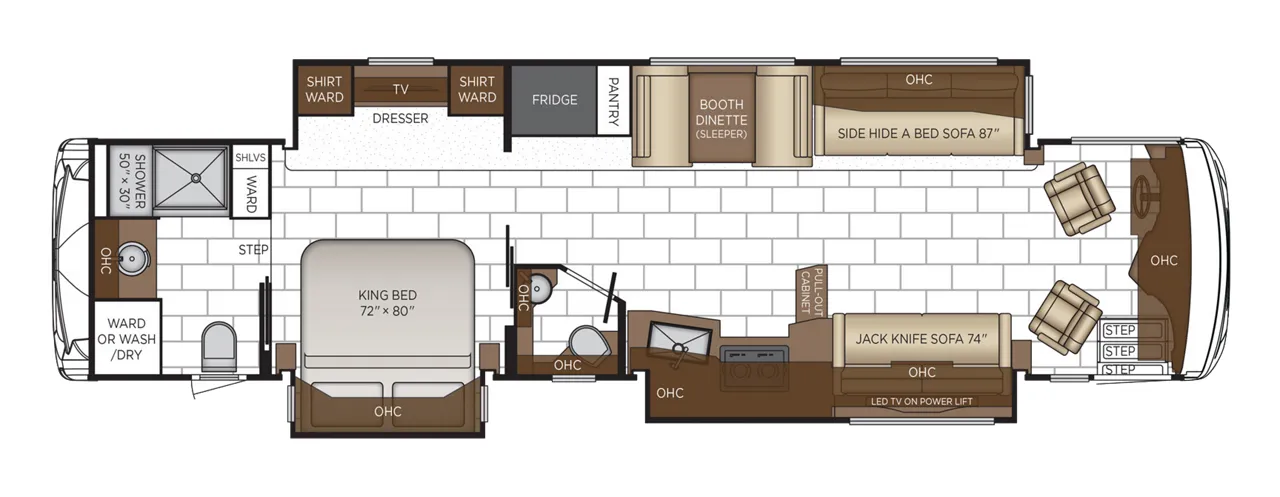 Newmar Ventana 4037 floor plan
