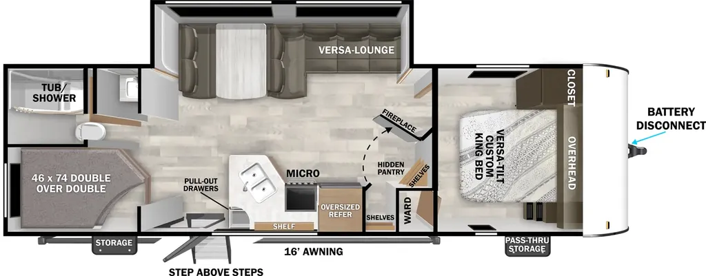 2026 Forest River Salem Cruise Lite 26ICE floor plan